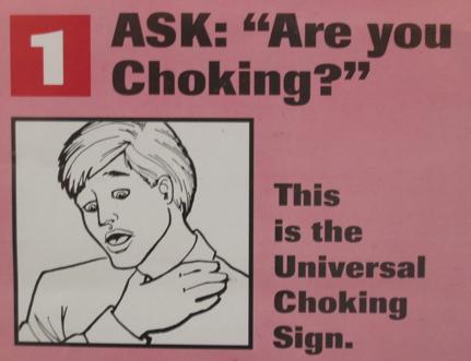choking sign