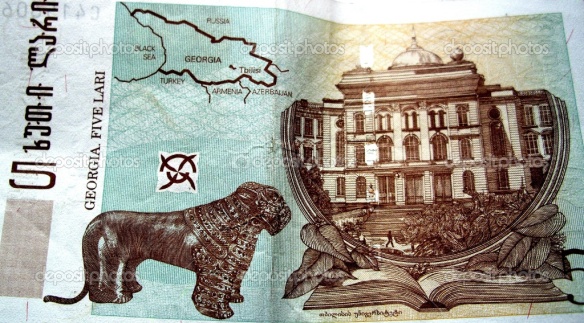 georgian 5 lari bill